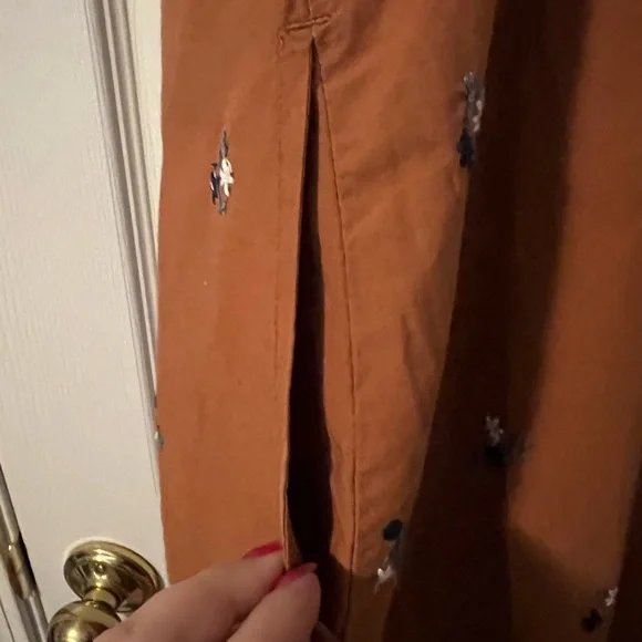 EUC universal thread khaki floral midi length dress - Picture 5 of 6